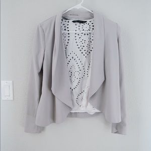 H&M Light Grey Waterfall blazer/Jacket